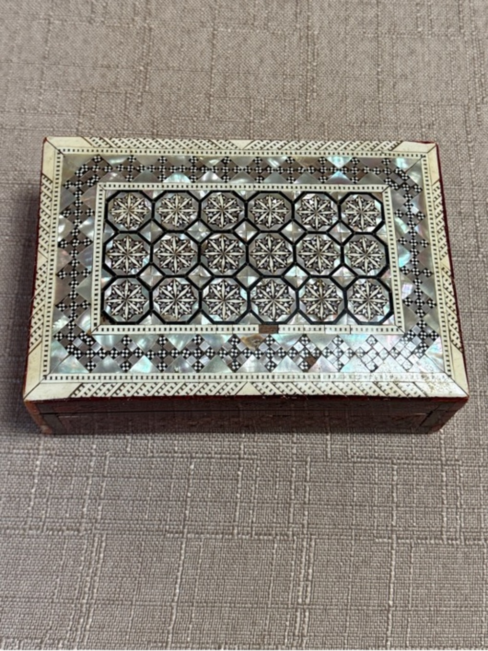 Egyptian Handcrafted Mother of Pearl Inlay Decorative military gift Jewelry Box